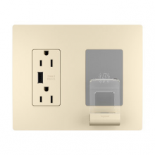 Legrand Radiant RWC826USBLACCV2 - radiant Wireless Charger, Light Almond