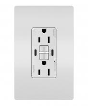 Legrand Radiant 1597TRWRUSBCCW - radiant Tamper-Resistant 15A Duplex Self-Test GFCI Receptacles with SafeLock Protection