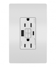 Legrand Radiant 1597TRUSBACW - radiant Tamper-Resistant 15A Duplex Self-Test GFCI Receptacles with SafeLock Protection