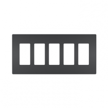 Legrand Radiant RWP265G - radiant Five-Gang Screwless Wall Plate, Graphite
