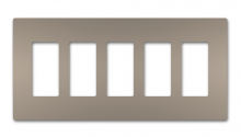 Legrand Radiant RWP265NI - radiant Five-Gang Screwless Wall Plate, Nickel