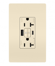 Legrand Radiant 2097TRWRUSBACLA - radiant Tamper-Resistant Weather-Resistant Duplex Self-Test GFCI with USB Type A/C Outlet