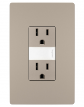 Legrand Radiant NTL885TRNICC6 - radiant 15A Tamper-Resistant Outlet with Night Light, Nickel