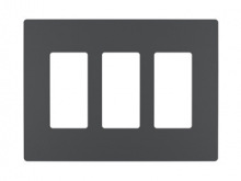 Legrand Radiant RWP263GCC6 - radiant Three-Gang Screwless Wall Plate, Graphite, CC