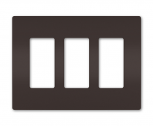 Legrand Radiant RWP263 - radiant Three-Gang Screwless Wall Plate, Brown