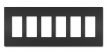 Legrand Radiant RWP266BK - radiant Six-Gang Screwless Wall Plate, Black