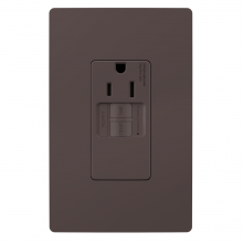 Legrand Radiant 1597TRSGL - radiant Tamper-Resistant 15A Simplex Self-Test GFCI Receptacles with SafeLock Protection, Brown