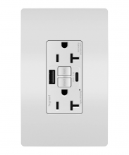 Legrand Radiant 2097TRUSBACW - radiant Tamper-Resistant 20A Duplex Self-Test GFCI Receptacles with SafeLock Protection
