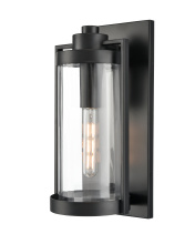 Millennium 192101-PBK - Braselton 18" High 1-Light Outdoor Wall Sconce - Powder Coated Black
