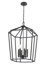 Millennium 91806-TBK - Hylena 18.5" Wide 6-Light Pendant - Textured Black