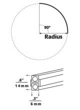 Visual Comfort & Co. Architectural Collection 700MOBH9024BRZ - Pre-Bent 90ÃƒÆ’Ã¢â‚¬Å¡Ãƒâ€šÃ‚Â° Curve MonoRail