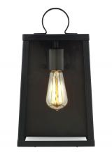 Visual Comfort & Co. Studio Collection 8637101EN7-12 - Marinus modern 1-light LED outdoor exterior medium wall lantern sconce in black Finish