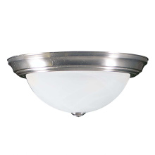 HOMEnhancements 14319 - 13" 2-Light White Glass Ceiling Dome - NK