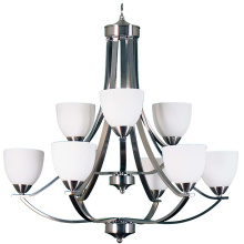 HOMEnhancements 15750 - Victoria 9-Light Chandelier - NK White Glass