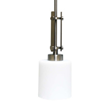 HOMEnhancements 18527 - Paris 1-Light Mini Pendant - NK White Cylinder Glass