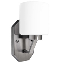 HOMEnhancements 18533 - Paris 1-Light Vanity/Sconce - NK White Cylinder Glass