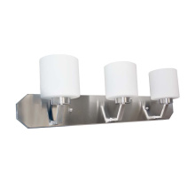 HOMEnhancements 18545 - Paris 3-Light Vanity - NK White Cylinder Glass