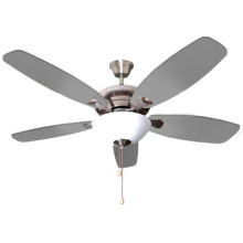 HOMEnhancements 18923 - 52" 5-Blade UFO Fan NK Silver/Walnut Blades 2-Light Bowl White Glass LED Kit