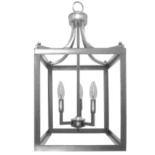 HOMEnhancements 18968 - 3-Light Square Cage Entry - NK - No Glass