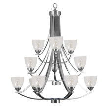 HOMEnhancements 19157 - Victoria 12-Light Chandelier - NK Clear Glass