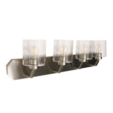 HOMEnhancements 19386 - Paris 4-Light Vanity - NK Clear Cylinder Glass