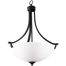 HOMEnhancements 19575 - Victoria 3-Light Entry - MB White Glass