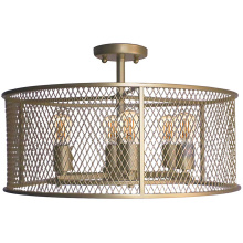 HOMEnhancements 20541 - Rimini 6-Light Steel Mesh Shade Semi Flush Mount - CG
