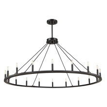 HOMEnhancements 20682 - 18 Light 60" Big Ring Single Tier Chandelier - MB T6-3K Lamps Included