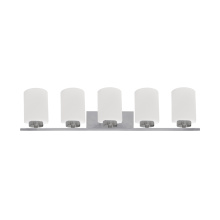 HOMEnhancements 21312 - 5-Light White Glass Vanity - NK