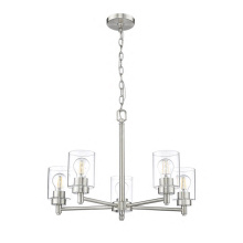HOMEnhancements 21432 - Mincio 5-Light Clear Glass Chandelier - NK
