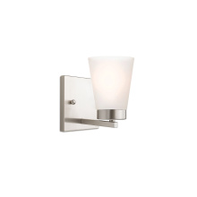 HOMEnhancements 22023 - Aria 1-Light Frosted Cone Glass Sconce/Vanity - NK