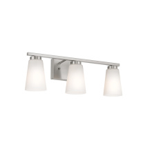 HOMEnhancements 22029 - Aria 3-Light Frosted Cone Glass Vanity - NK