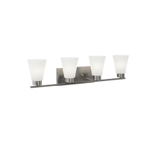 HOMEnhancements 22032 - Aria4-Light Frosted Cone Glass Vanity - NK