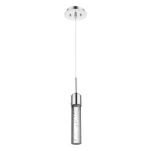 HOMEnhancements 70025 - Vivio Soffi 1-Light Illuminated Glass Cylinder - Chrome