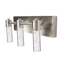 HOMEnhancements 70268 - Vivio Soffi LED Rectangle Vanity - Brushed Nickel Seeded Glass 15W 4000K