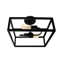 HOMEnhancements 70310 - Vivio Harold 2-Light Square Open Semi-Flush Mount - MB
