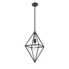 HOMEnhancements 70367 - Vivio Gomez 1-Light 12" Geometric Triangle Pendant - MB