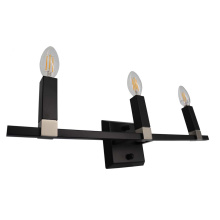 HOMEnhancements 70436 - Vivio Maroni 3-Light Wall Sconce/Vanity - Matte Black/Brushed Nickel