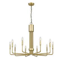HOMEnhancements 70511 - Vivio Alph 10-Light Flat Bottom Chandelier - MG(E12)