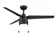 Fanimation FPD7619BLW - PC/DC 52 inch Indoor/Outdoor Ceiling Fan with LED Light Kit - Black